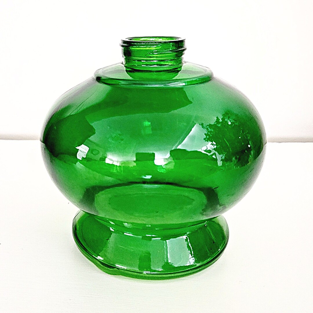 Very Rare Emerald Vintage Oil Lamp Base Without Shade Etsy