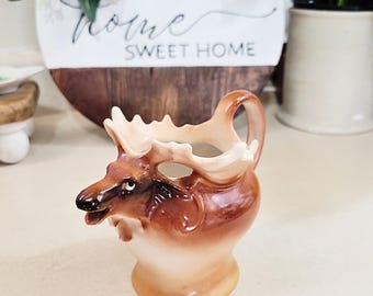 Vintage Austria Porcelain Elk Creamer – 1920s-1930s Farmhouse Decor