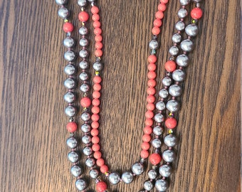 3 Strand Coral necklace