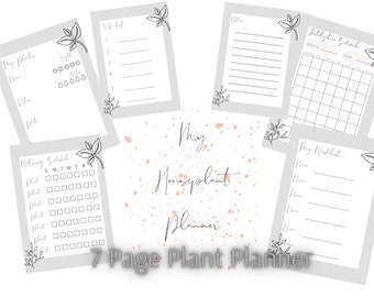 Plant Tracker, Planer zum Ausdrucken, druckbares Journal, herunterladbare Planer, Gartenplaner, Zimmerpflanzenpflege