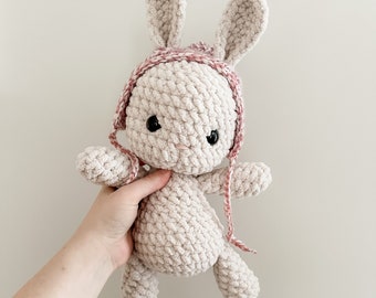 Bunny Plushie | Bunny Stuffed Animal | Bunny Plushie | First Birthday Gift | Baby Shower Gift | Nursery Decor | Kid’s Toys