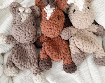 Mini Horse Snugglers | Horse Lovey | First Birthday Gift | Baby Shower Gift | Crochet Horse Lovey | Handmade Horse Snuggler