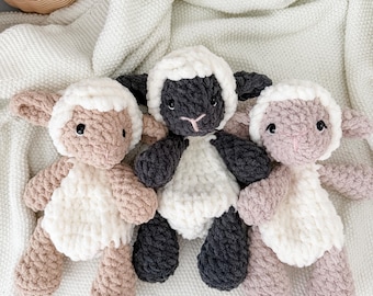 Lamb Lovey | Mini Lamb Snuggler | Baby Snuggler | Handmade Mini Lamb Lovey | First Birthday Gift | Baby Shower Gift