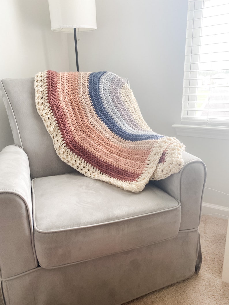 Boho Rainbow Blanket Heirloom Baby Blanket Baby Shower Etsy