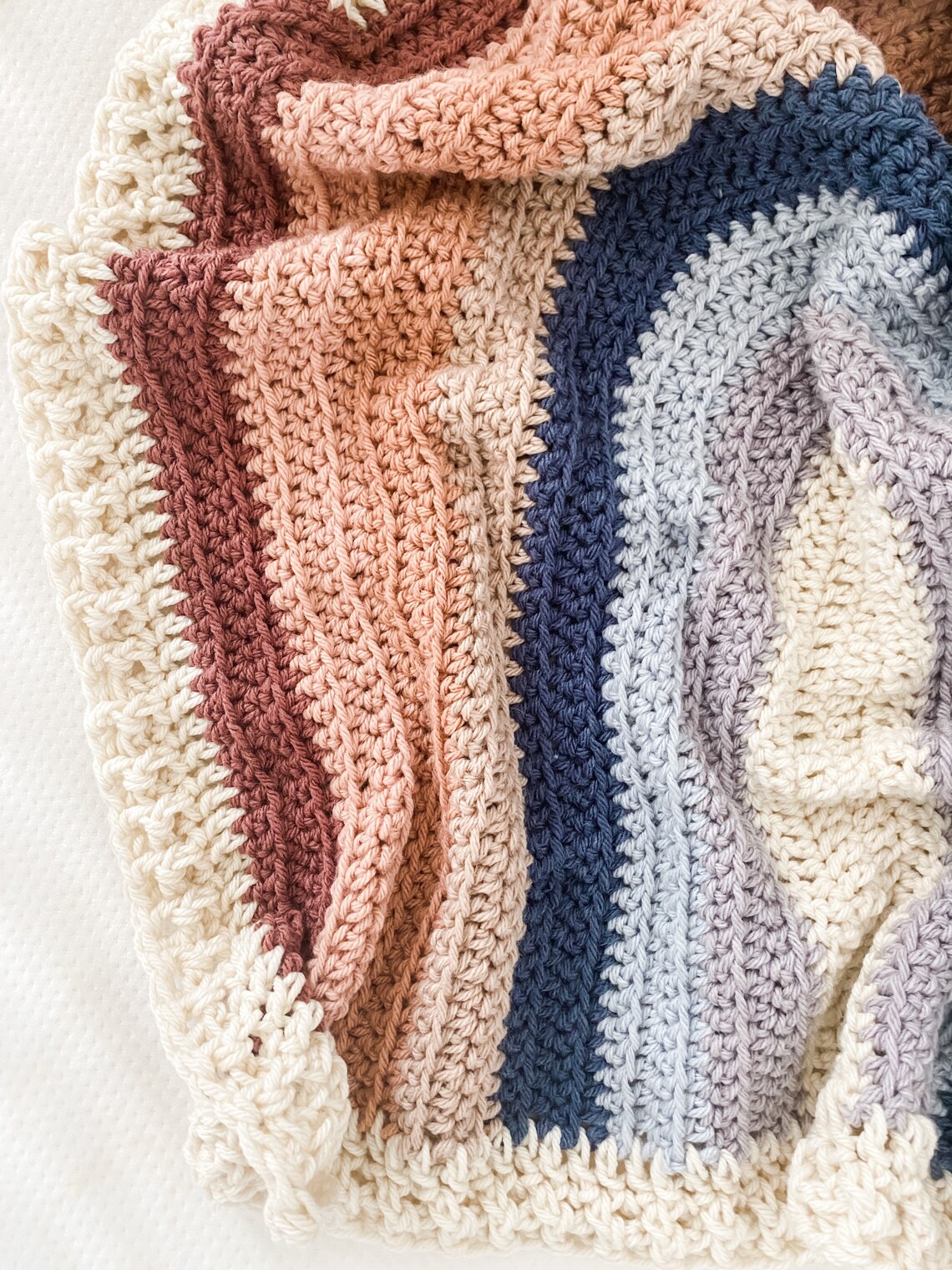 Boho Rainbow Blanket Heirloom Baby Blanket Baby Shower Etsy