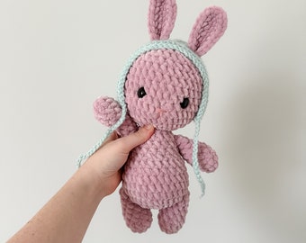 Bunny Plushie | Bunny Stuffed Animal | Bunny Plushie | First Birthday Gift | Baby Shower Gift | Nursery Decor | Kid’s Toys