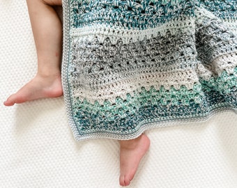 Heirloom Baby Blanket | Handmade Baby Shower Gift | Nursery Decor | Receiving Blanket for Baby | Infant Blanket | Crochet Baby Boy Blanket