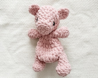 Mini Pig Snugglers | Pig Lovey | First Birthday Gift | Baby Shower Gift | Crochet Pig Lovey | Handmade Pig Snuggler