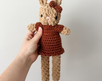 Handmade Bunny Plushie | Crochet Bunny Stuffed Animal | Bunny Plushie | First Birthday Gift | Baby Shower Gift | Nursery Decor | Kid’s Toys
