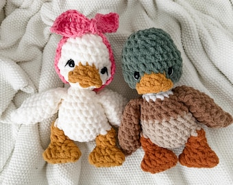 Mini Novie Duck Stuffy | Crochet Duck Stuffed Animal | Duck Nursery Toy | First Birthday Gift | Baby Shower Gift | Nursery Decor