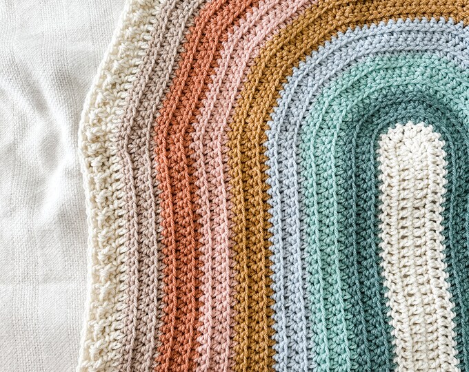 Boho Rainbow Blanket Heirloom Baby Blanket Baby Shower Gift Nursery