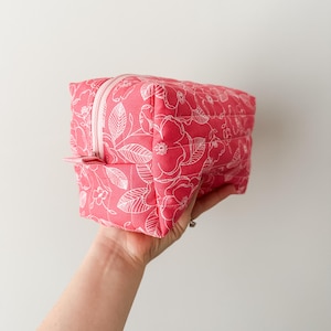 Quilted Boxy Pouch | Makeup Bag | Toiletry Bag | Mother-In-Law Gift | Mother&#39;s Day Gift | Ready to Ship