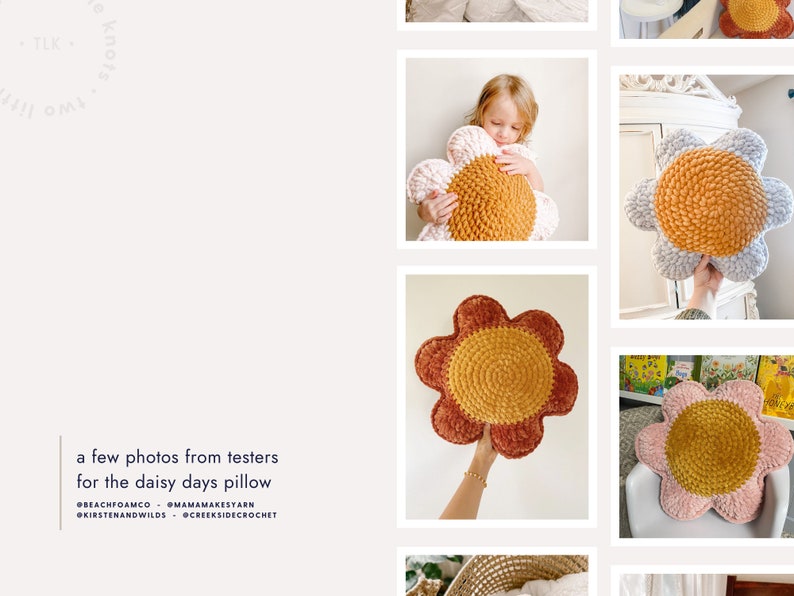 Daisy Days Pillow Crochet Pattern | No Sew Pillow Crochet Pattern | Daisy Crochet Pattern | Kids Crochet Pattern | Home Crochet Pattern image 6