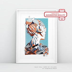 007 Li Art Print - &quot;OV3RLO4D Collection&quot; - MATCH© Collectable Augmented Reality Animated Artwork. Amazing video gaming room gift idea!