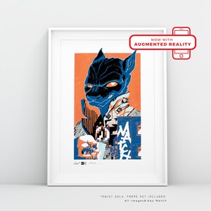 002 Fenrir Art Print - &quot;OV3RLO4D Collection&quot; - MATCH© Collectable Augmented Reality Animated Artwork. Amazing birthday gift idea!