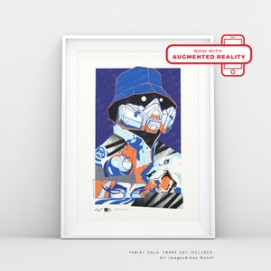 001 Rocksteady Art Print - &quot;OV3RLO4D Collection&quot; - MATCH© Collectable Augmented Reality Animated Artwork. Amazing gift idea!