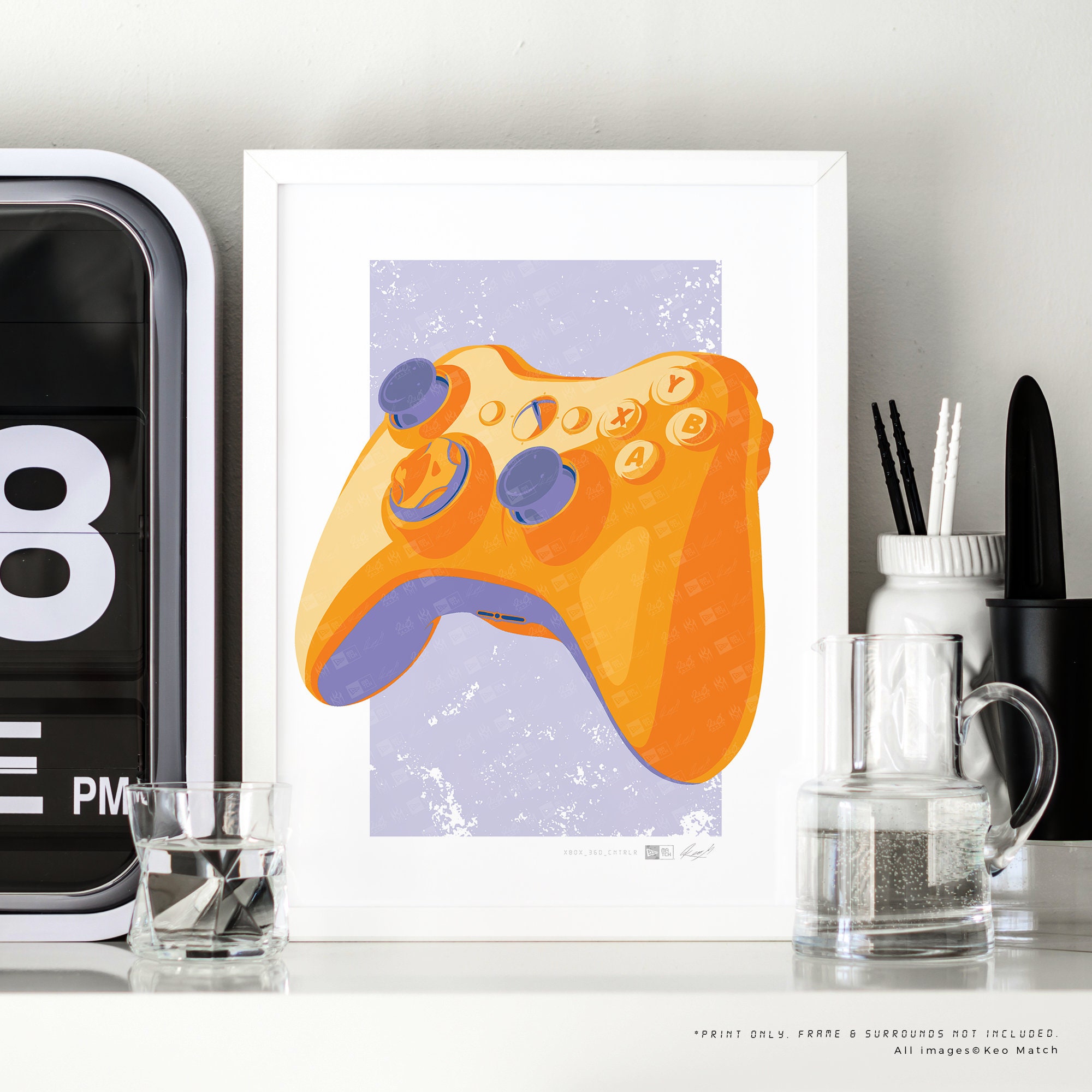 XBOX 360 CNTRLR Fine Art Print on Natural White Matte Fine Paper. Great ...