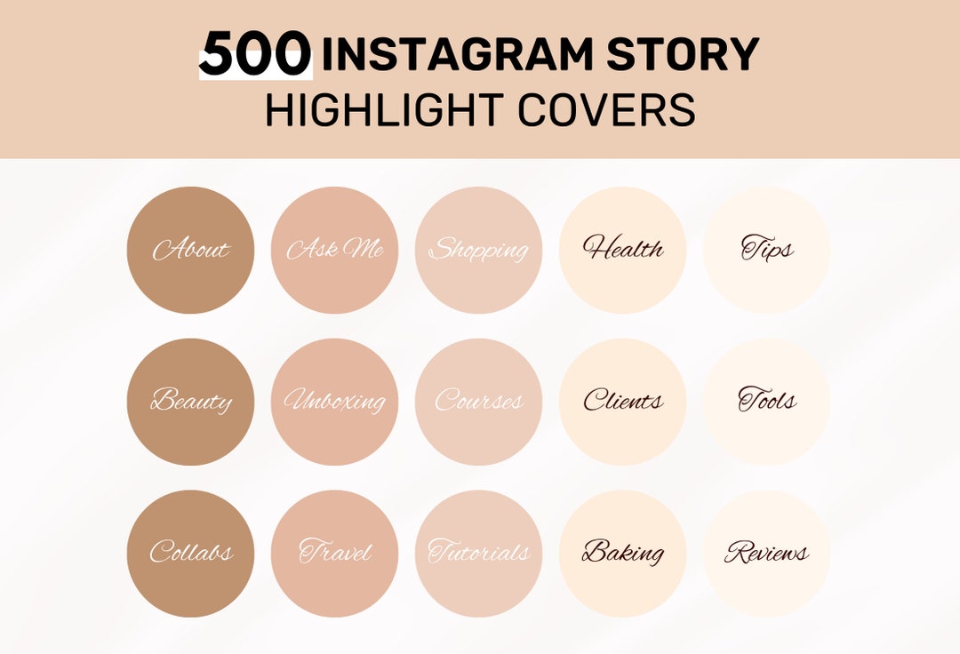 500 Instagram Story Highlight Icons Instagram Highlight - Etsy UK