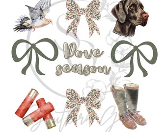 Dove Season Camo Bows PNG