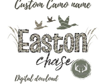 Custom Duck Camo Name PNG