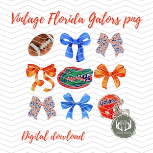 "Vintage Florida Gators Schleife ""PNG""."