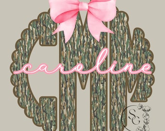Custom Duck Camo Monogram PNG