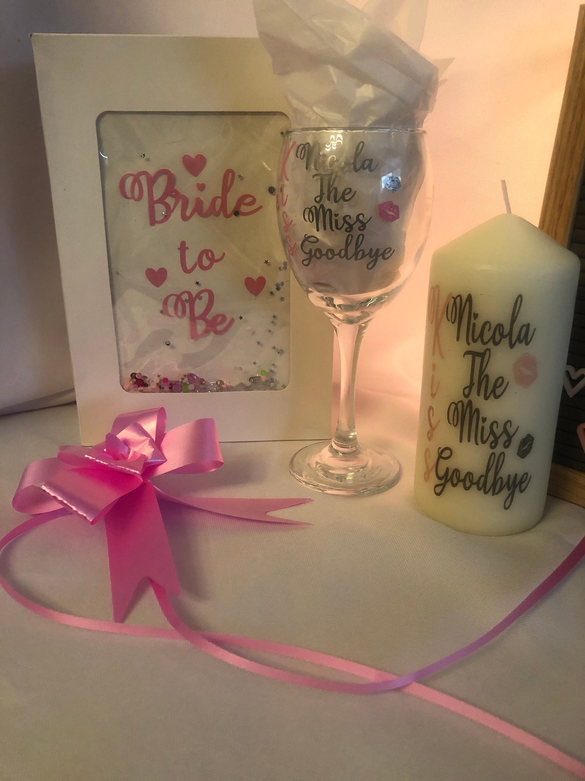 Personalised bride to be gift set | Etsy