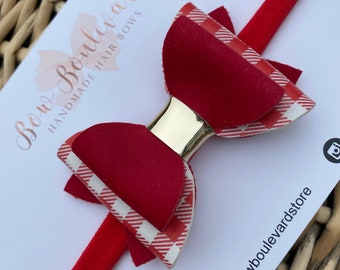 Red gingham bow