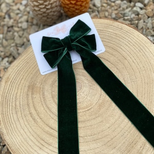 Fiocco di velluto deluxe verde foresta