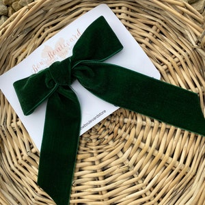 Fiocco in velluto verde foresta