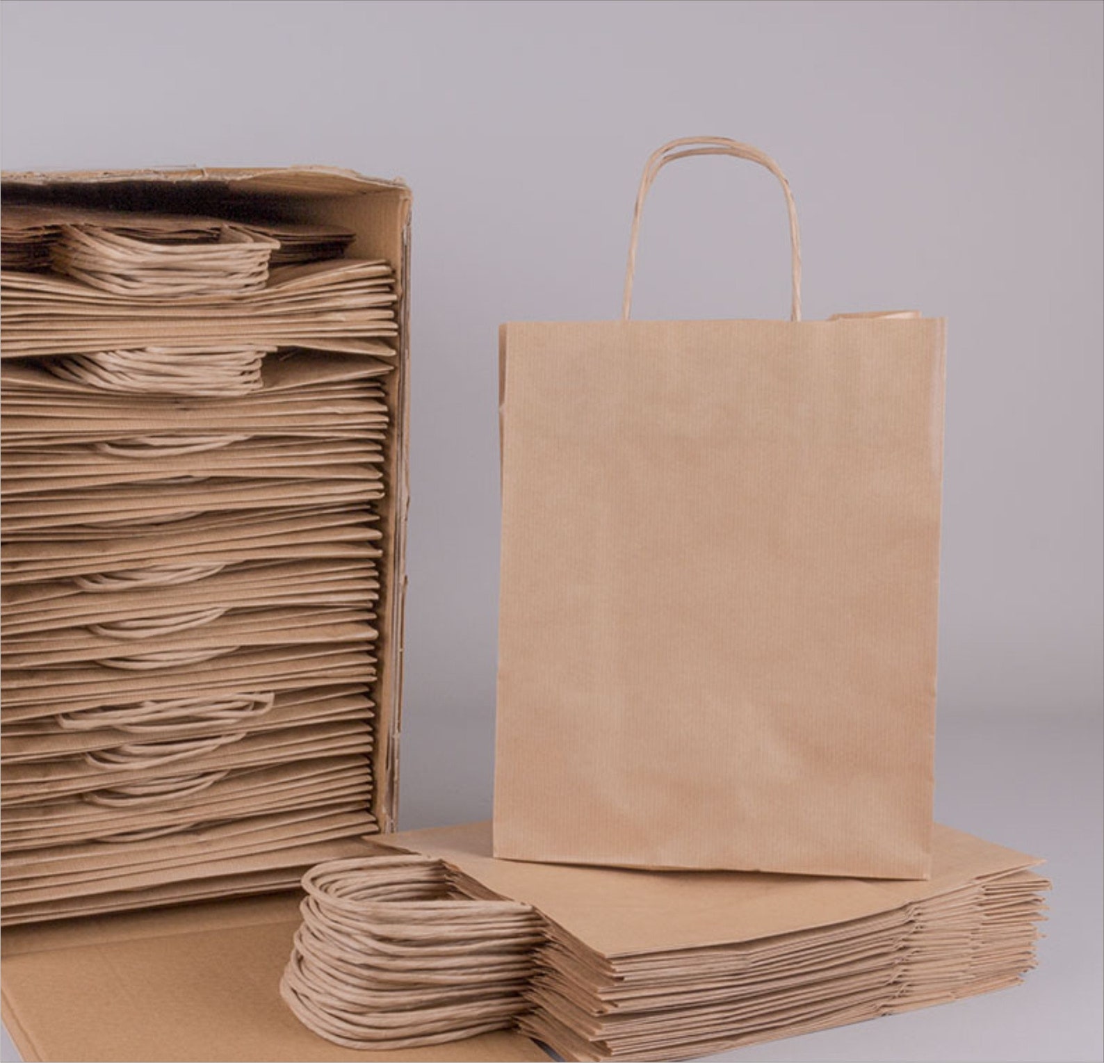 20pcs Paper Bags with Twisted Handles Made from 70g Kraft best Etsy