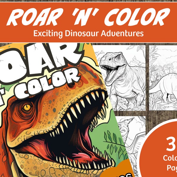 Roar N Color: Exciting Dinosaur Coloring Pages For Kids