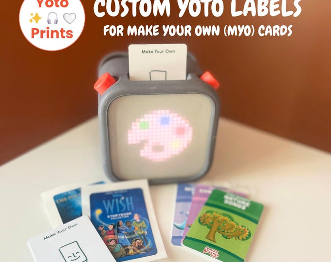 Custom Yoto Card Sticker for Yoto Make Your Own (MYO) Card Etsy