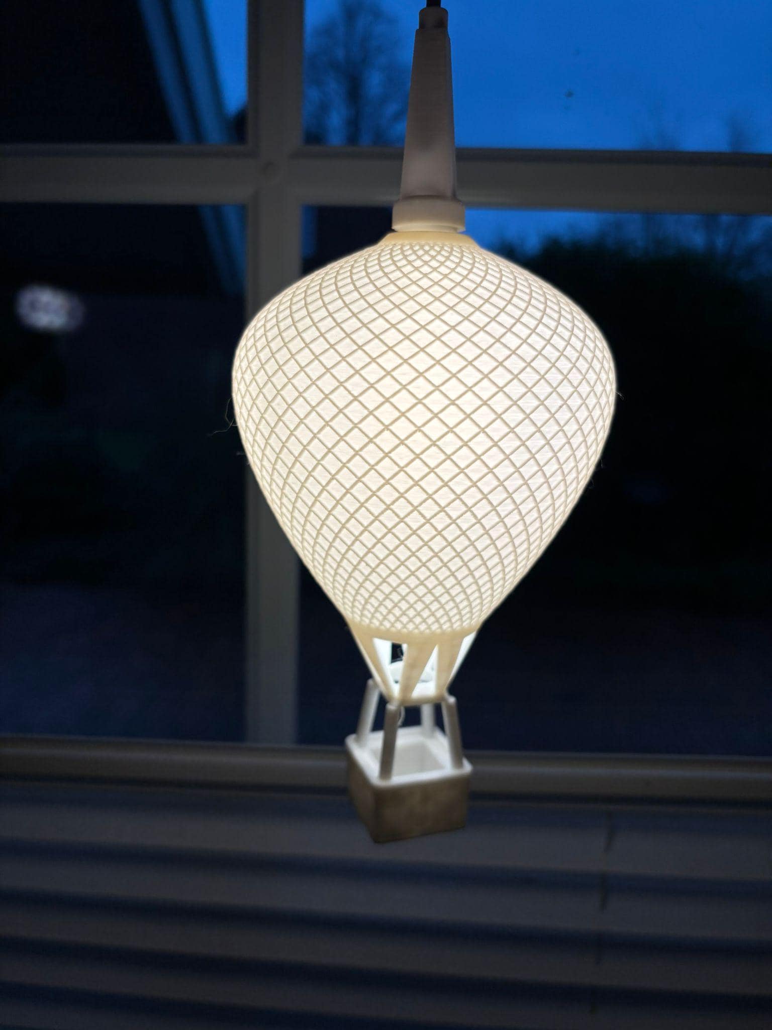 Mini-Lampenschirm Heißluftballon – 3D-Druck Aus PLA, Für E10 & A1 Stern-Fassung, Weiß, Nachhaltig &