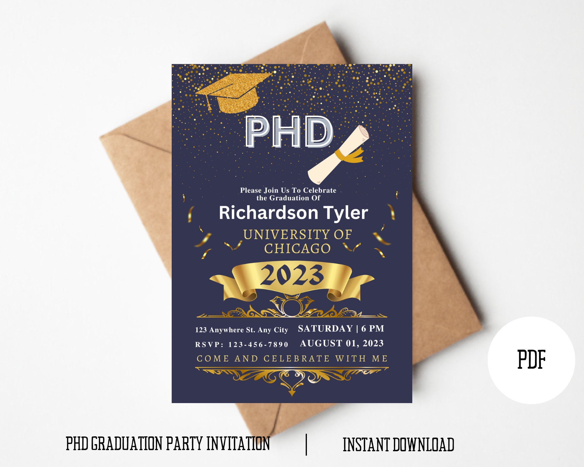 phd graduation invitations