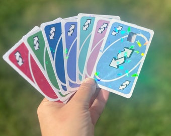 rainbow uno reverse card Sticker for Sale by mikaylabianchin