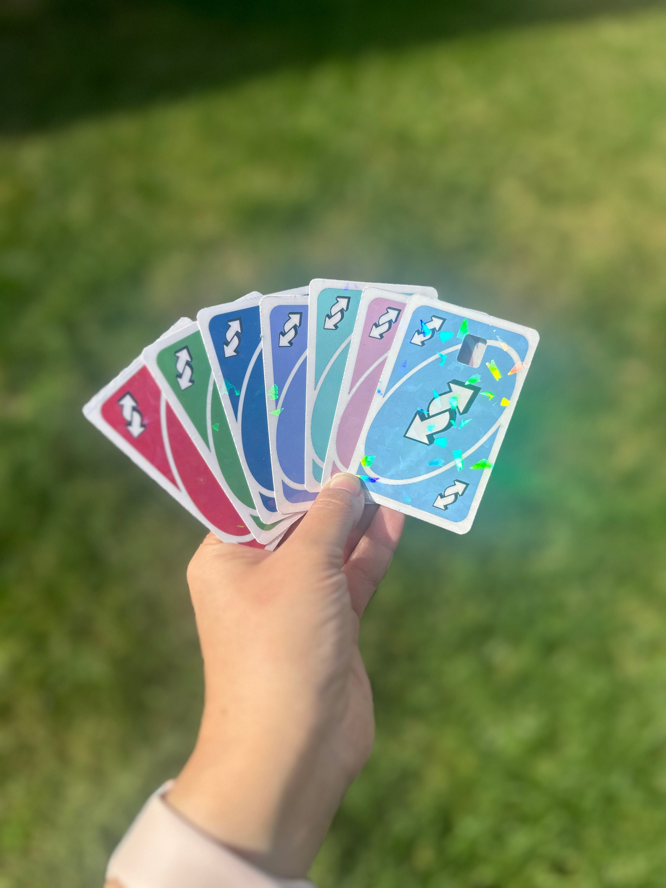 Reverse Card Credit Card Cover Uno Funny You Pay Game Glossy Sticker Decal Chip