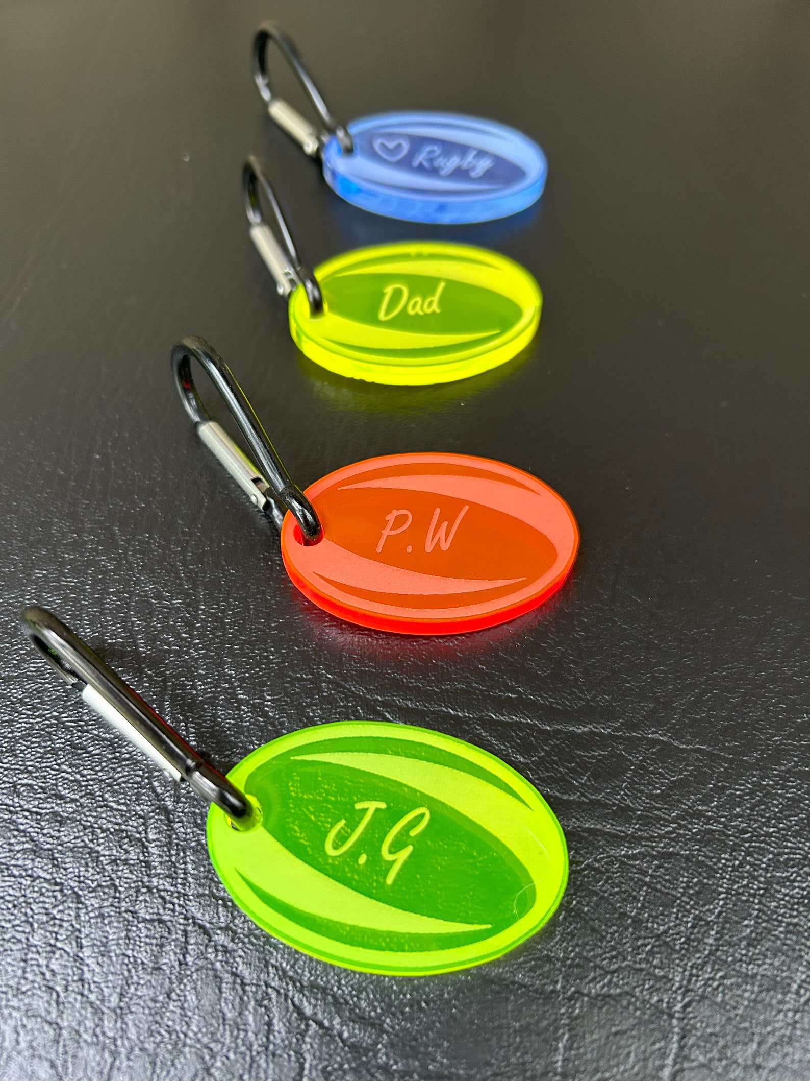 Personalised Rugby Ball Keyring: Bright Acrylic Sports Gift - Etsy UK