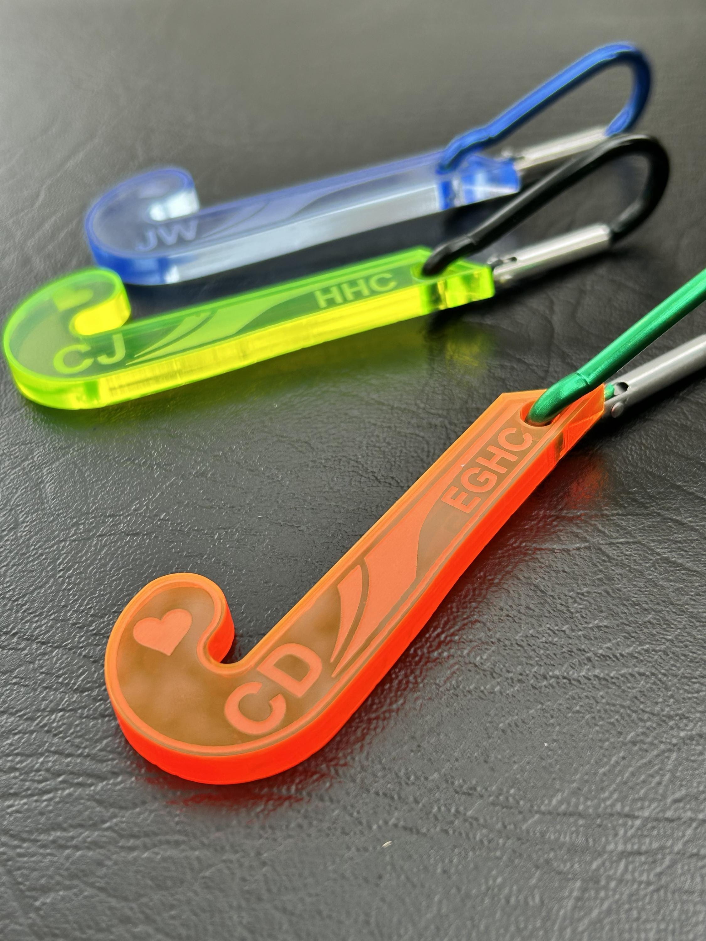 Stick Key Rings Personalised Hockey Stick Keyring, Hockey Player Team Gift Bag Tag ...