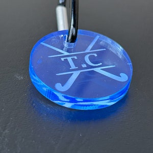 Étiquette de sac de hockey sur gazon personnalisée, porte-clés - cadeau pour les joueurs de hockey, cadeau de remerciement, père Noël secret, remplissage de bas