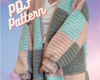 crochet patch cardigan pattern