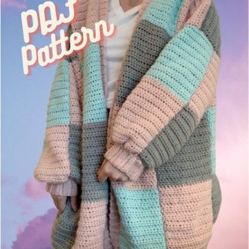 Crochet Patchwork Cardigan Pattern Etsy