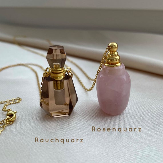 Rose quartz bottle sale necklace