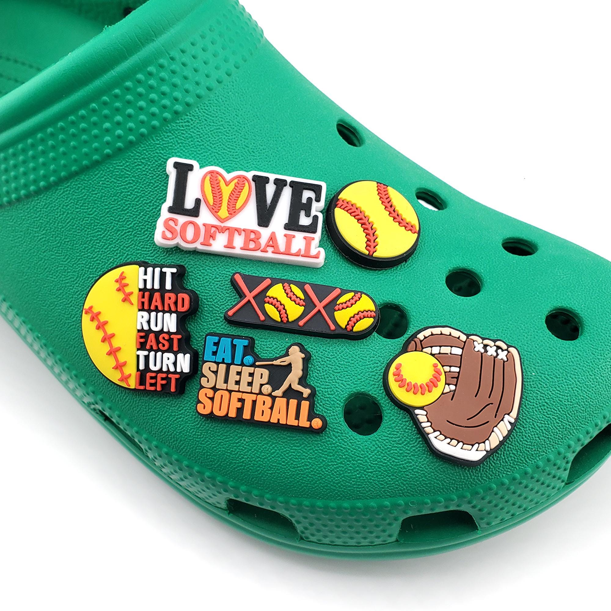 Softball Shoe Charms | Softball Charm Set - Etsy