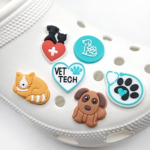 Vet Tech Shoe Charms | Veterinarian Charms | Vet Tech Gift | Vet Tech Week Gift