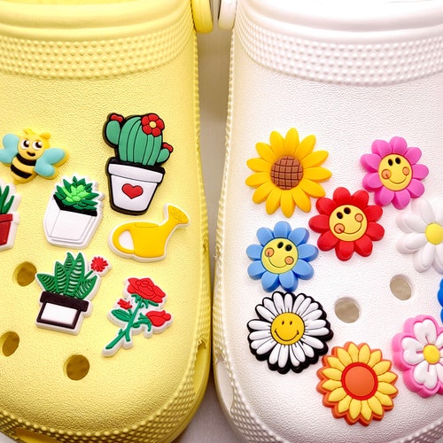 Flower Shoe Charms Sets of 11 Pcscolorful Cute Garden Croc Etsy