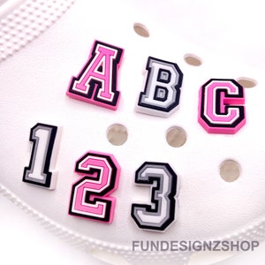 Colorful Letters / Numbers PVC Shoe Charms for Your Crocs