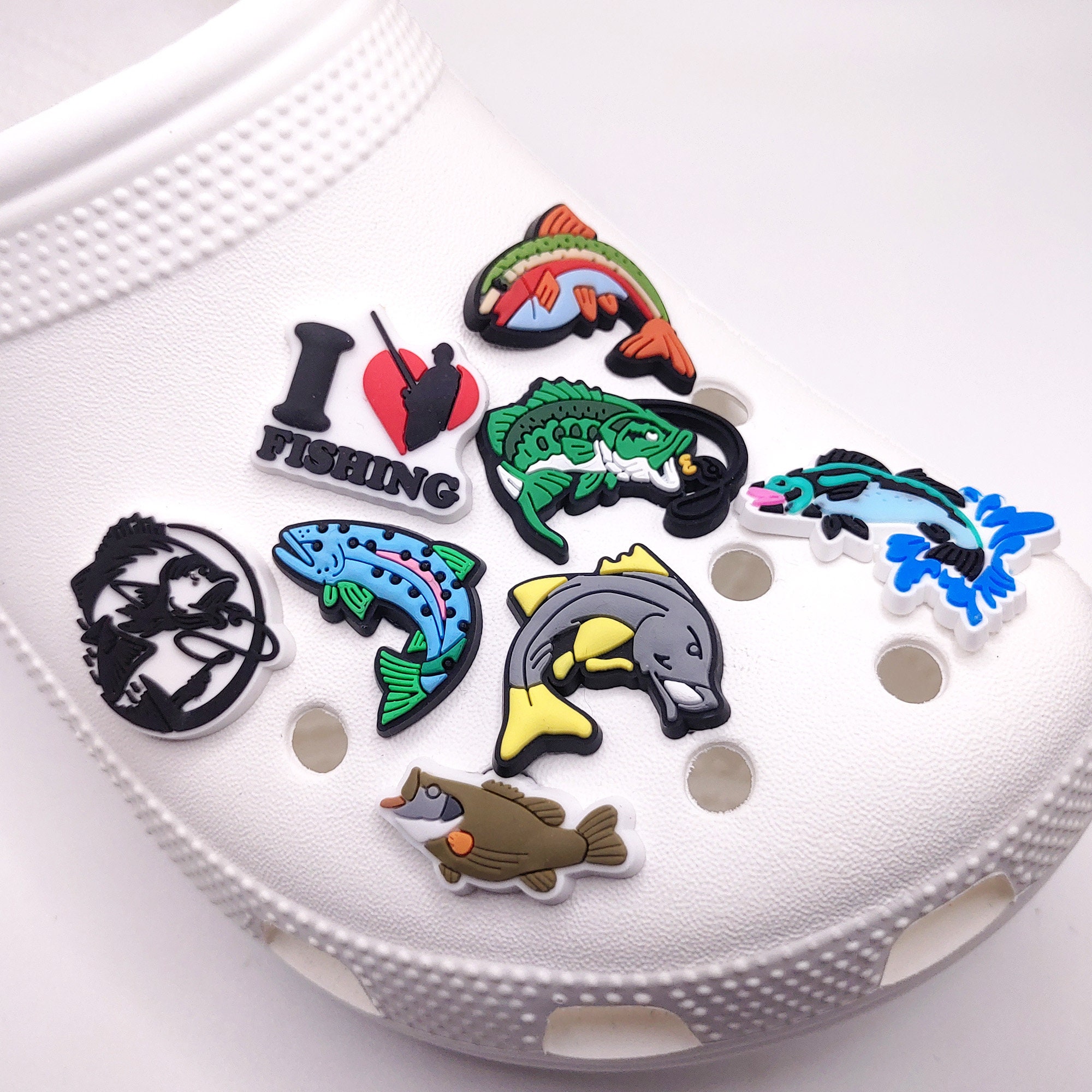 Fishing croc charms deals