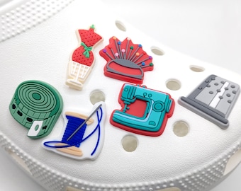 Sewing Shoe Charms: Seamstress Clog Accessories