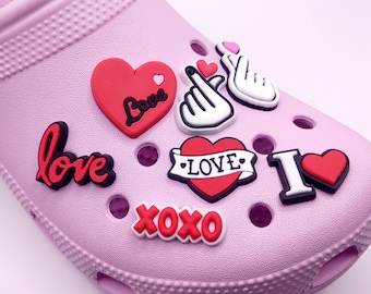 Heart Shoe Charms | Valentines Day Shoe Charm